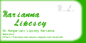 marianna lipcsey business card